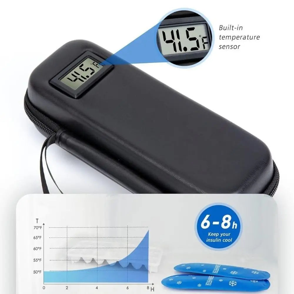 SlimCase cooler temperature display and cooling duration diagram