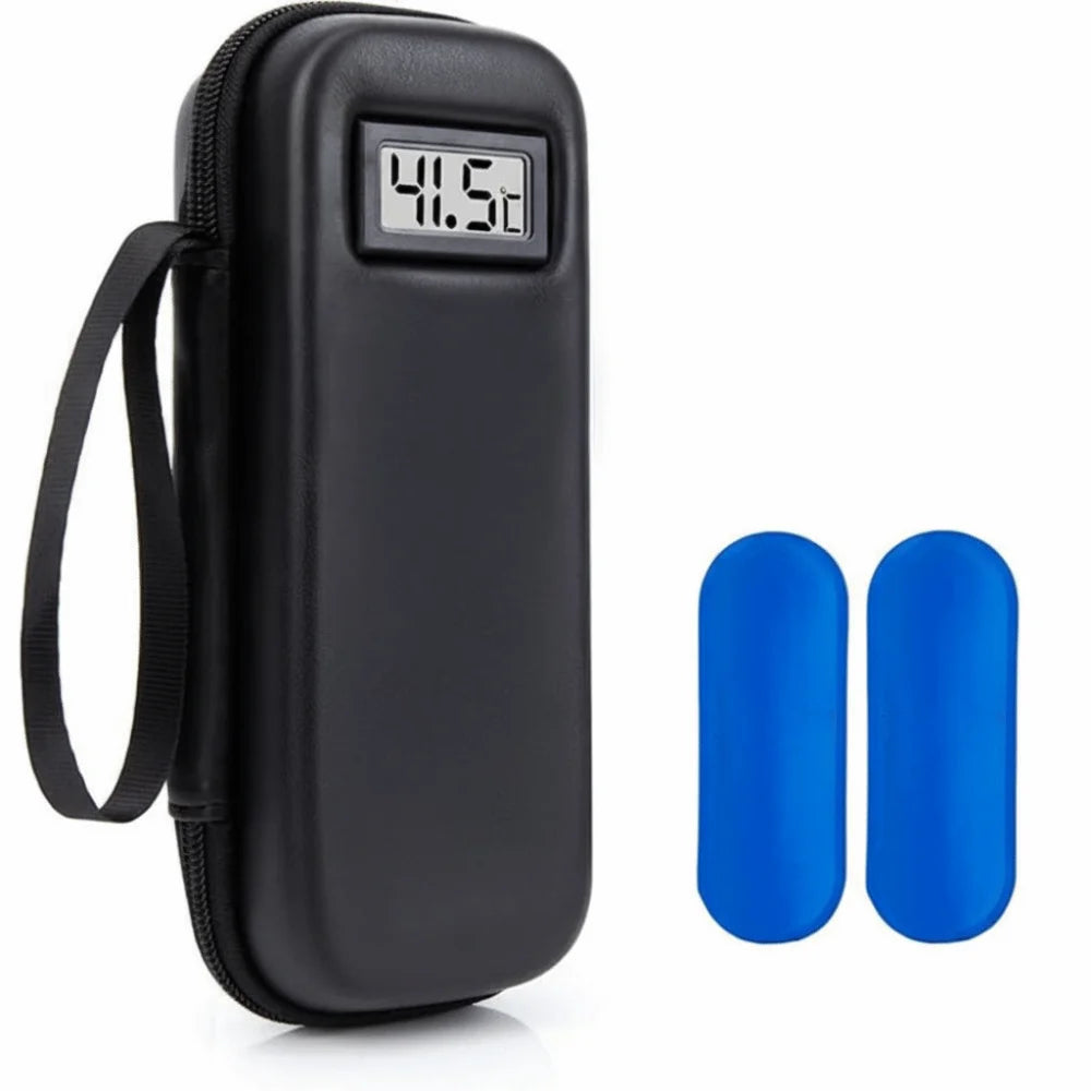 Black SlimCase thermometer cooler with cooling packs